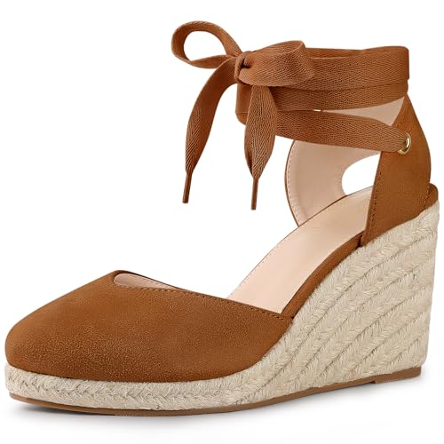 Perphy Espadrille Platform Wedge Heel Lace Up Sandals for Women