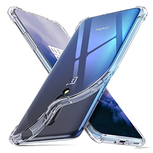 ORNARTO Cover per OnePlus 7 PRO,Custodia Trasparente Assorbimento Morbida Gel TPU Flessibile Ultra Leggere Silicone Ultra Sottile Case per OnePlus 7 PRO(2019) 6.67' Chiaro