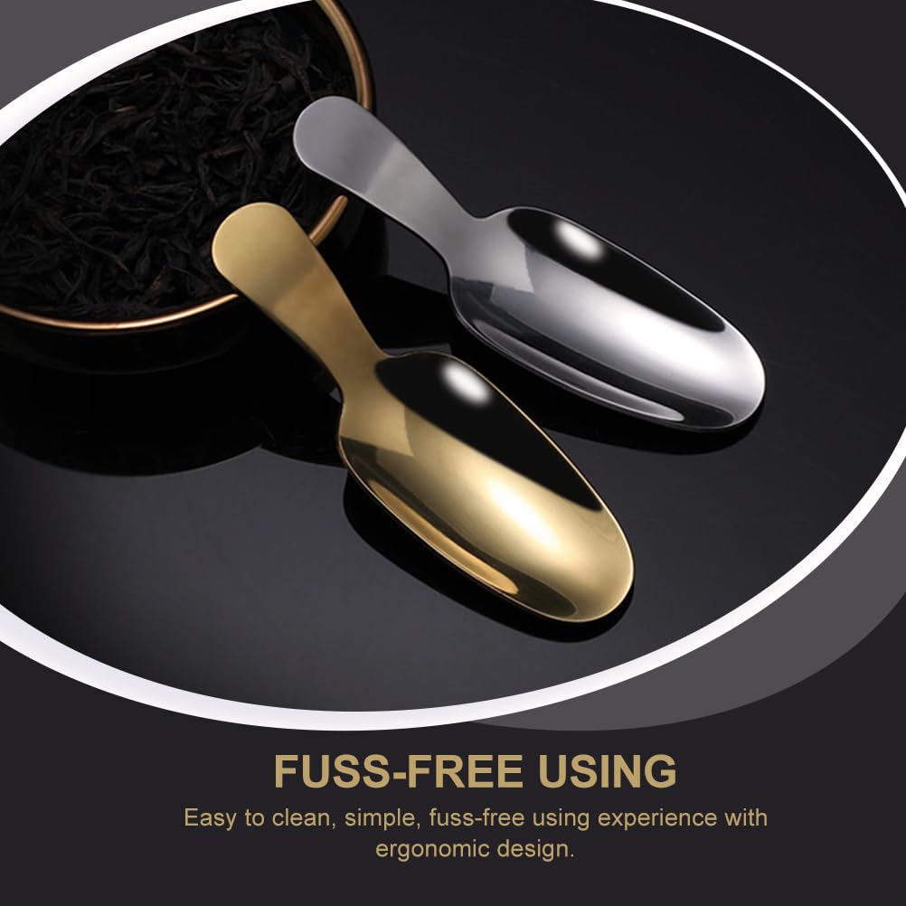 Brevi Cucchiaino In Acciaio Inossidabile 304 - Manico Corto, 9x4,4 Cm - Paletta Per Caffè, Zucchero, Spezie, Gelato - Portatile E Elegante