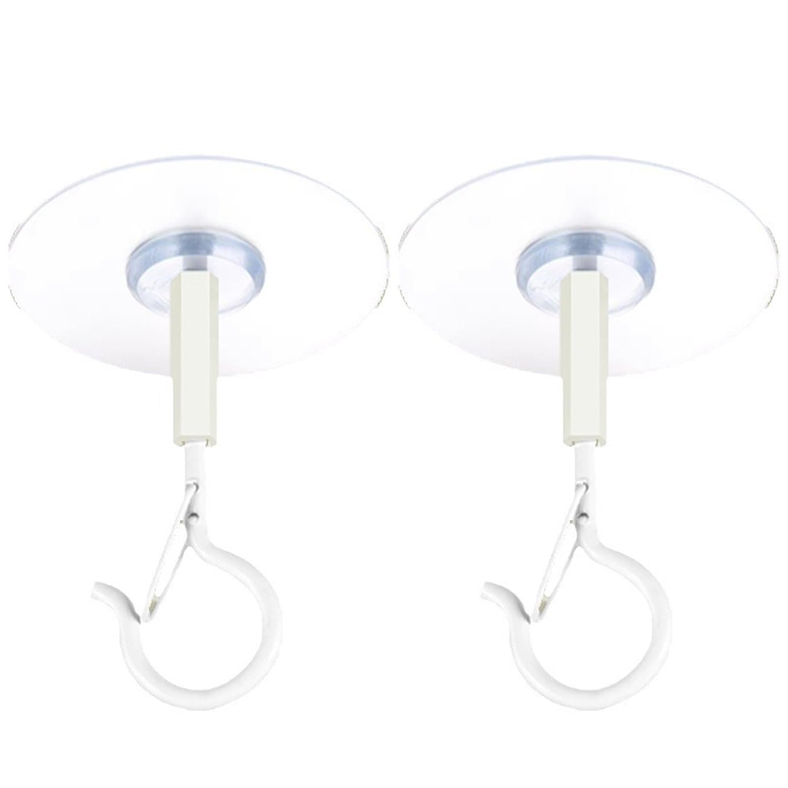 Awakentti White Ceiling Plant Hook, 2Pcs Self-Adhesive Safety Ceiling Hanger, Ceiling Hooks For Hanging Plants, Ceiling Hooks For Hanging Bird Feeders, Lanterns, Wind Chimes, Planters (White)