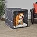 New World Intermediate Dog Crate Cover, Polyester Privacy Kennel Cover Fits Most 36-Inch Crates, Light Gray, Machine Washable, Reduces Barking & Chewing
