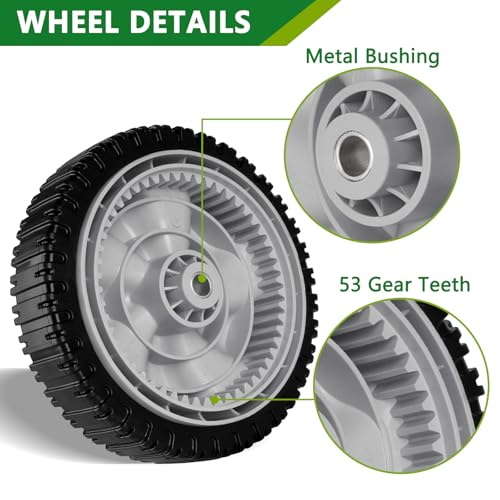 734-04581 634-0190A Front Drive Wheels, 8 Inch Wheels Fit for MTD, Yard Man, Crafts man, Huskee, Yard Machines Self Propelled Walk-Behind Lawn mower (2 Pack) by JSXDNWYJ - Used condition - Image 4
