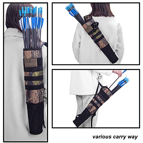 Rzahuahu Archery Arrow Quiver For Arrows Holder Adjustable Hip And Back Bow Hunting And Target Practicing Accessories With Molle Tactical System For Kids And Adults Shooting Storage Arrow Bags #TOP2