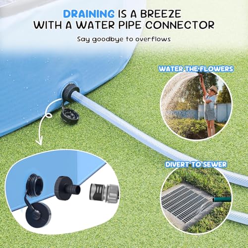 Bilibara Piscina dobrável para cães, piscina infantil, piscina infantil de plástico antiderrapante,