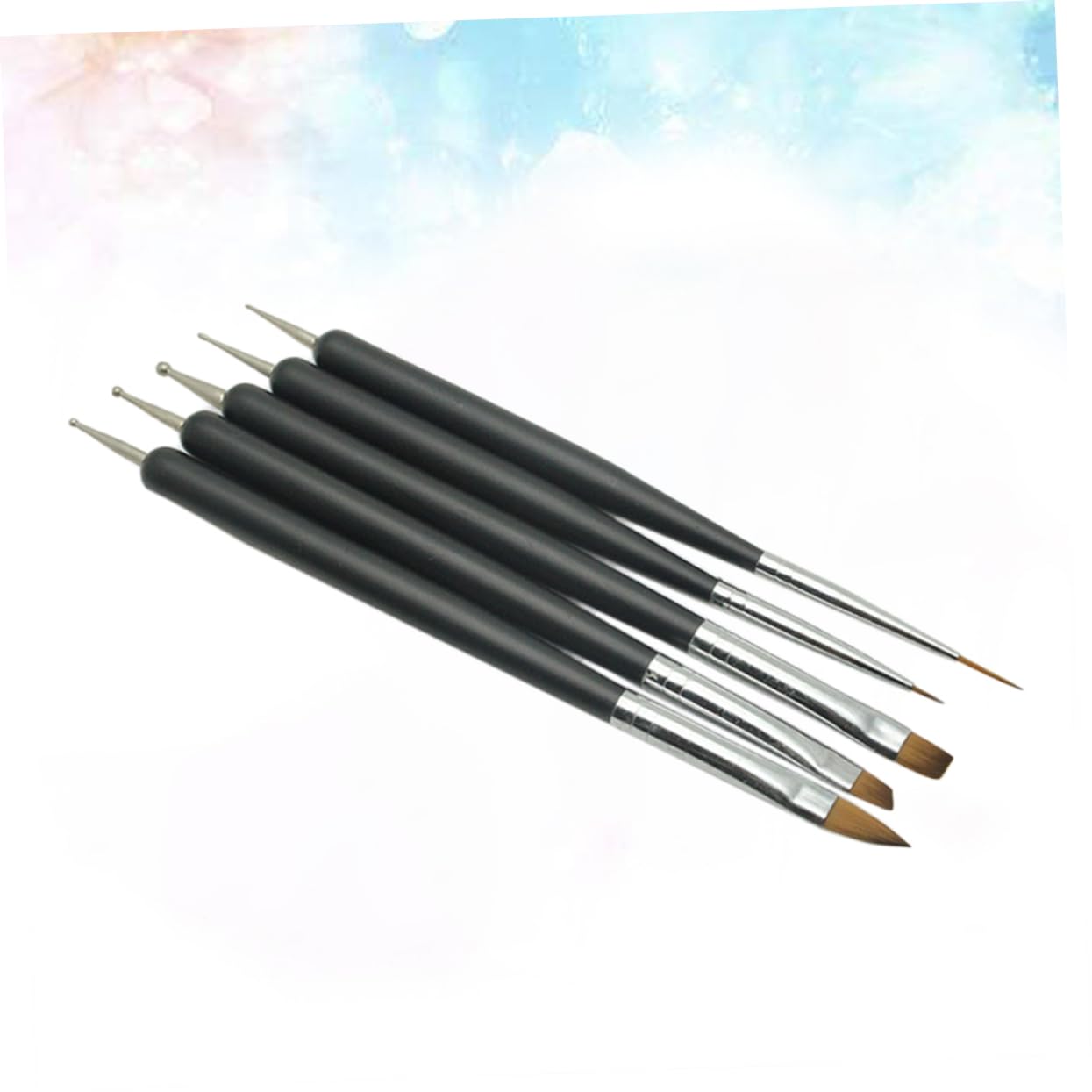 Housoutil 15pezzi Pennelli Per Nail Art Con Punta Doppia Penne Per Manicure e Decorazione Unghie Per Lavori Di Precisione e Dotting Facili Da Usare e Portatili