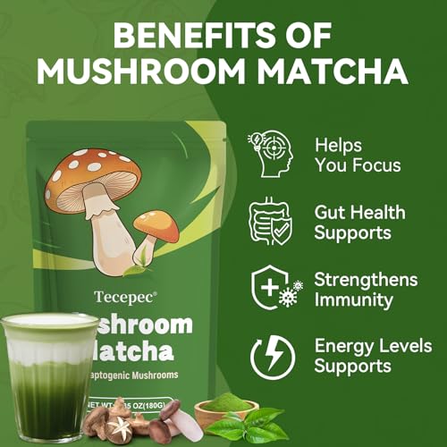 Polvo de Matcha con 6 Hongos Adaptógenos 30 porciones miniatura 3