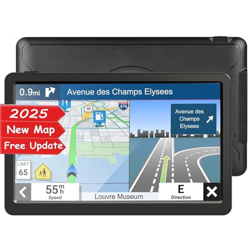 Navigateur GPS pour voiture avec grand écran 9 pouces et cartes Amériques