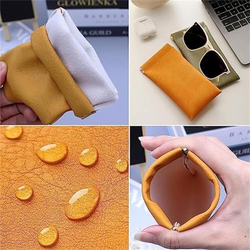 Erebloom Pouchic - Personalized Snap Closure Leather Organizer Pouch, Erebloom Leather Pouch, Snap Closure Leathers Organizer Pouchs, Snaps Pouchs for Purse (8Color C)3