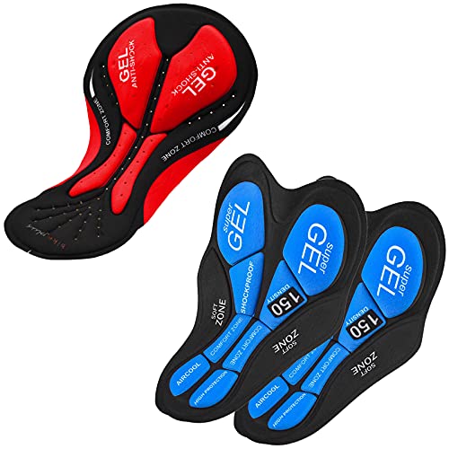 Almofada de calças,YIWENG Calções de ciclismo com 3 pacotes de acolchoamento de almofada acolchoada
