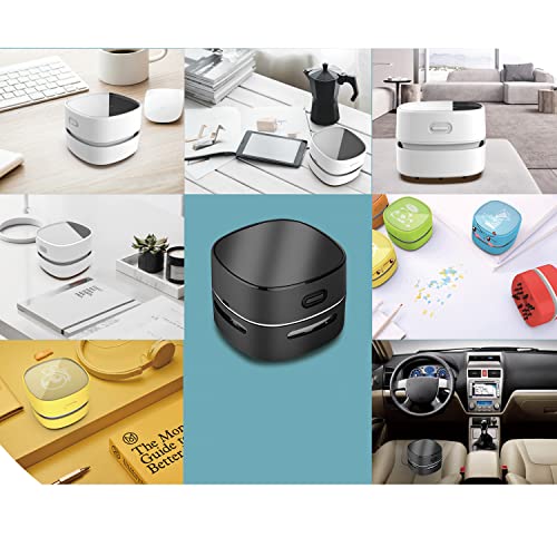 Image of ODISTAR Desktop Vacuum Cleaner, Mini Table dust Sweeper Energy Saving,High Endurance up to 400 mins,360º Rotatable Design for Keyboard /Home /School /Office (Black Charging)