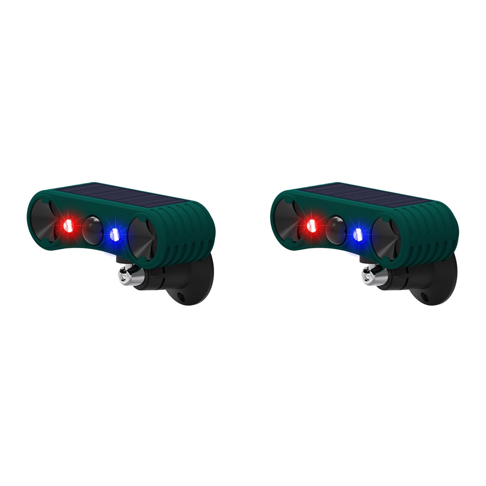 Hndhbfgrt 2X Upgraded Solar Alarm Animal Repeller Infrared Sensor Sound and Light Alarm to Scare Wild Boars and Expel Weasels