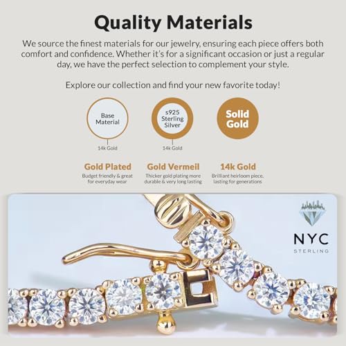 NYC Sterling Tennis Bracelet for Women - 3mm Elegant Cubic Zirconia Bracelet 6.5"-7.5" - Versatile Jewelry for Women, Professional and Social Wear3