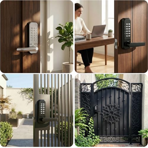 High-Security 12 Digit Keypad Mechanical Door Lock - Keyless Entry, Code Combination Lock with Handle, Waterproof & Rustproof, No Battery, Easy to Install, BH-MDLS0030202 by BH Railing - Used condition - Image 7