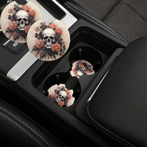 Portavasos para carro neopreno negro 2 piezas universales miniatura 1
