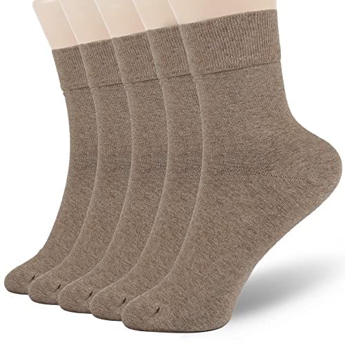 Image of FGZ Women Thin Cotton Socks Soft Cozy Socks Cute Ankle Crew Socks 5 Pairs