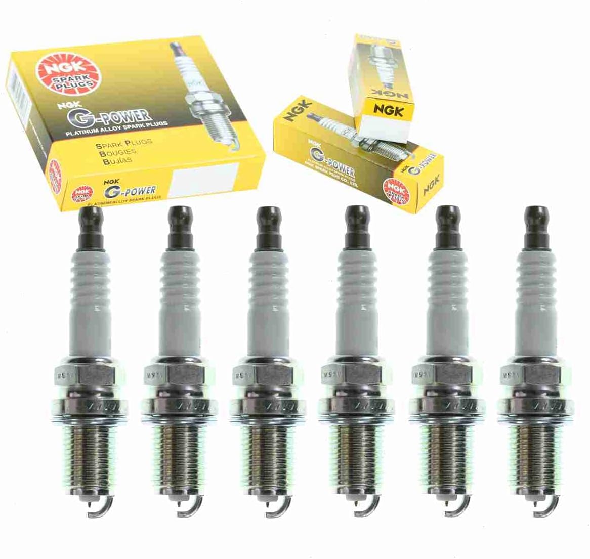 6 pc NGK G-Power Spark Plugs compatible with Mitsubishi Montero Sport 3.0L 3.5L V6 1999-2004