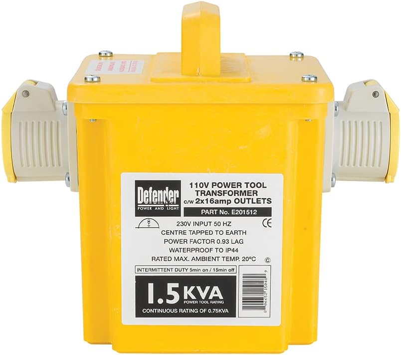 Defender 1.5kVA Transformer 16A 110V 16A (E201512)