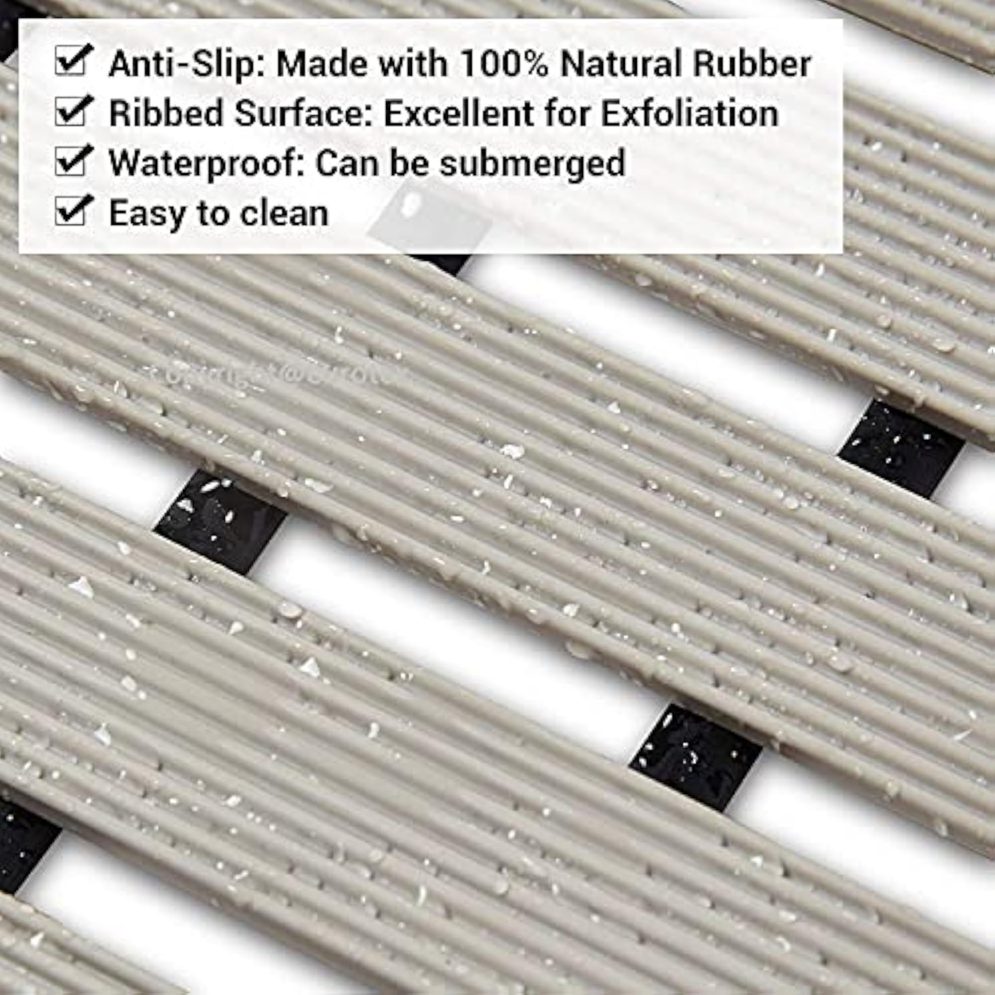 Saffron Decors PVC Non-Slip Shower Mat for Bathroom