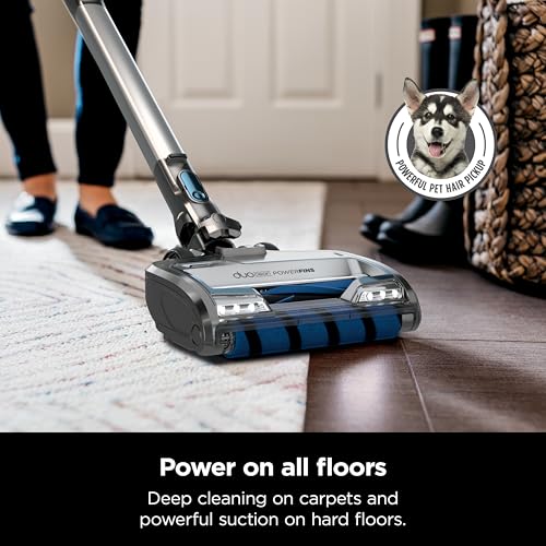 Image of Shark IZ462H Vertex Ultra Lightweight Cordless Stick Vacuum with DuoClean PowerFins, Crevice, Pet Multi-Tool, Anti-Allergen, Brush, Removable Handheld, Flex, 60 min Runtime, Blue, MultiFLEX