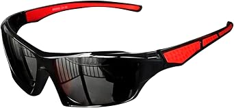 Fashion Sunglasses for Men - Comfortable Fit, Impact Resistant Lenses | Flexible Arm Design, Reflective Mirror Finish, Trendy Sports Accessories for Secure Eye Shield, Hiking, Cycling, Jogging
