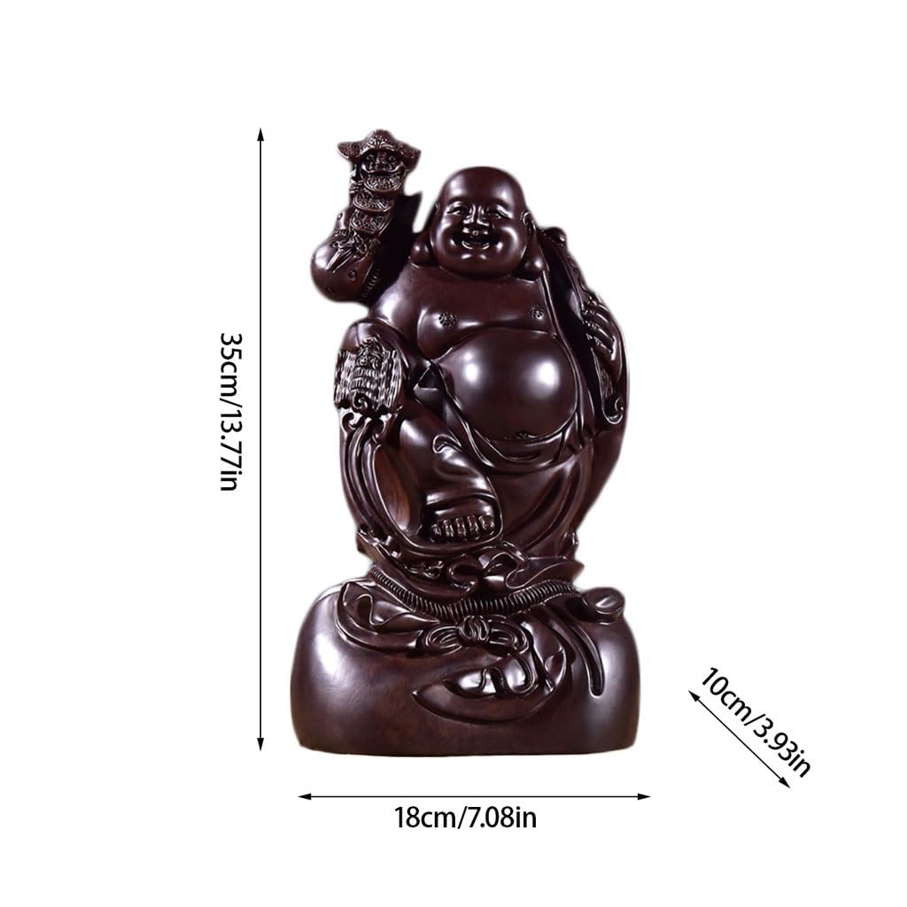 Posąg Buddy do wnętrz hebanowy posąg Buddy Ozdoby Maitreya Medytacja Dekoracja Biuro Biurko Ozdoby Medytująca Statua Buddy Figurka Rzeźba
