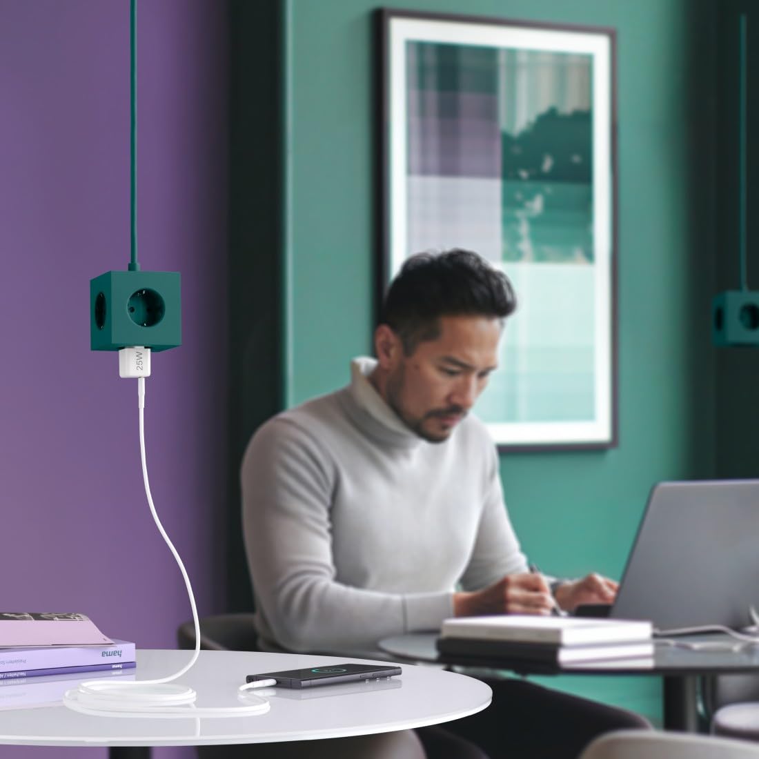 Hama Ładowarka sieciowa 25 W mini 1x USB C (kompaktowa, szybka, do ładowania telefonu, Quick Charge, Power Delivery, mała, szybkie ładowanie) biała