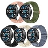 WindRen 5 Pezzi 22mm Cinturini Compatibile con Amazfit Active Max/Balance 2/Balance,Cinturino Intrecciato Elastico Nylon Sportivo Regolabile per Garmin Venu 4 /Venu 3/Forerunner 255/265