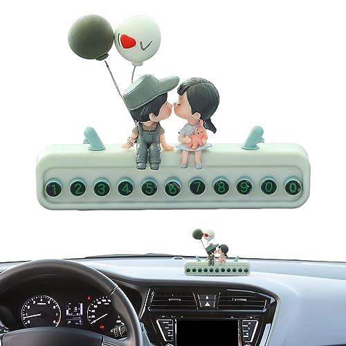 Estacionamento | Cartão estacionamento temporário da boneca do casal do auto painel | Decorações exi