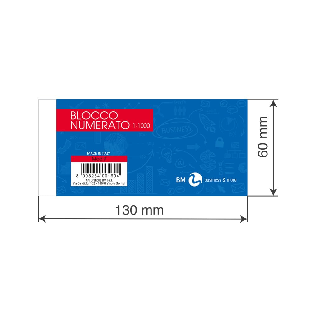 BM BeMore MOD 9 10 Blocchi numerati da 1 a 1000 13 x 6 cm