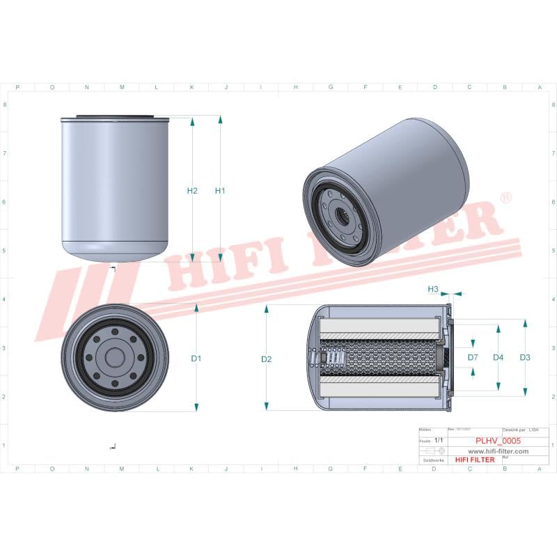 HIFI Filtro SH 63751 filtro hidráulico compatible con MONNIER DENTADOR COEPFER MZ 130