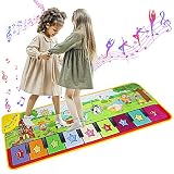 AGAKY Alfombra Musical,Alfombra de Piano con 8 Sonidos de Animales,Toca la Alfombra Piano,Alfombra de Baile Chico Chica Divertida,Regalos de Juguete para Niños de 1 a 6 Años, 110 * 36.5 cm