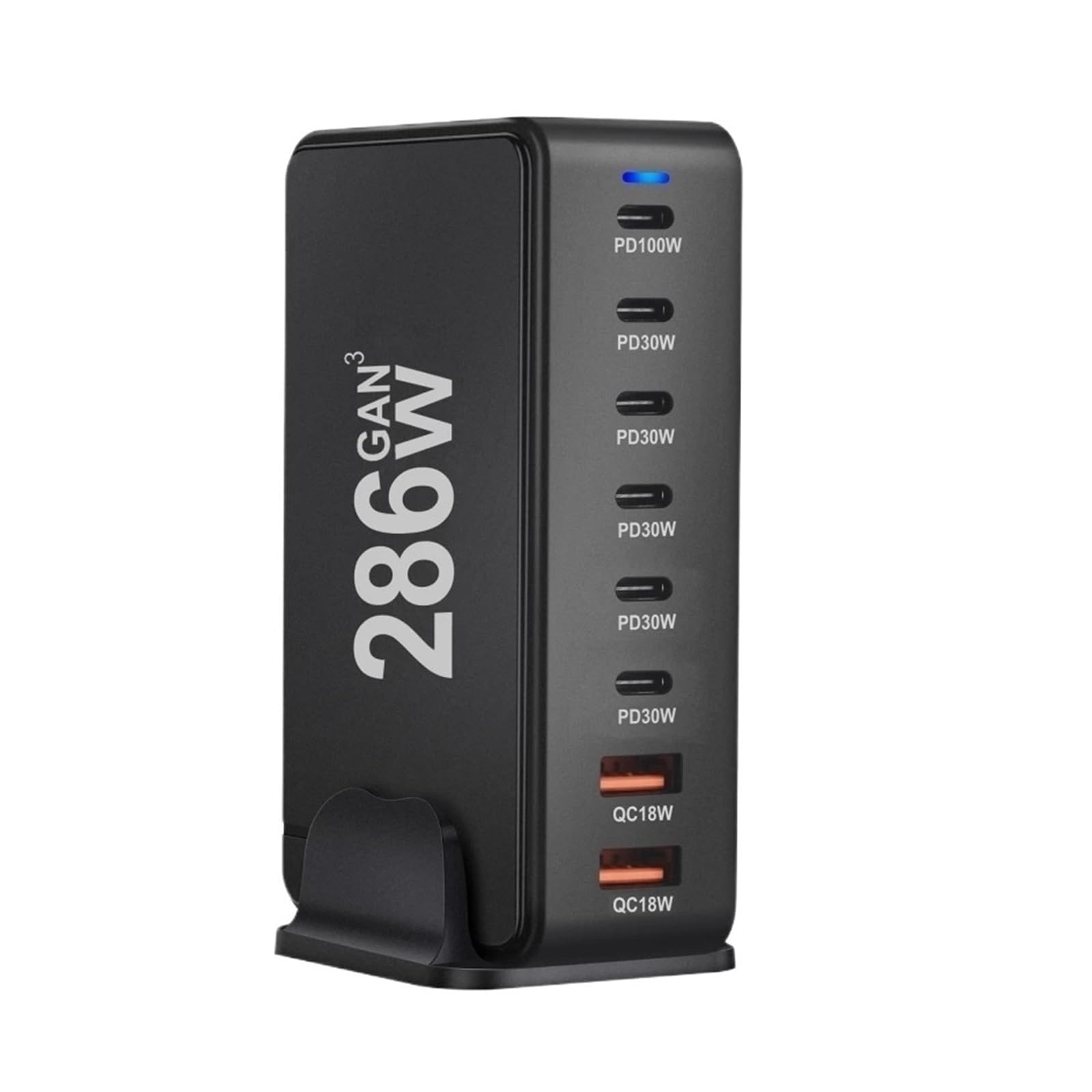 Cargador GAN PD USB C Estación De Carga Escritorio Mutli Rápido Adaptador Corriente For Ordenador Portátil Capacidad De Carga RáPida(286W GAN Charger)