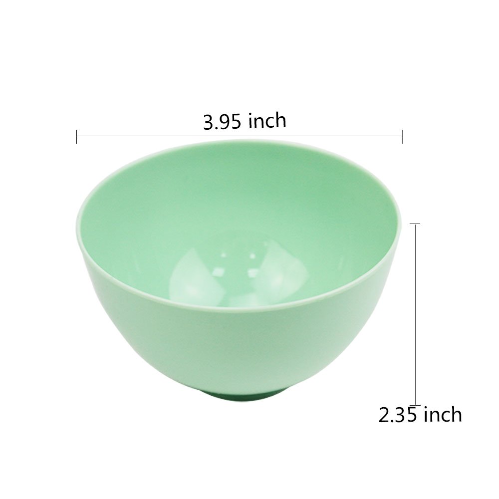 Teenitor DIY Facemask Mixing Tool Kit with Big Volume Mask Bowl Spatula Brush Spray Bottle Puff Soaking Bottle Gauges Pack of 9 Green