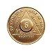 6 Month Bronze AA (Alcoholics Anonymous) - Sober / Sobriety / Birthday / Anniversary / Recovery / Medallion / Coin / Chip