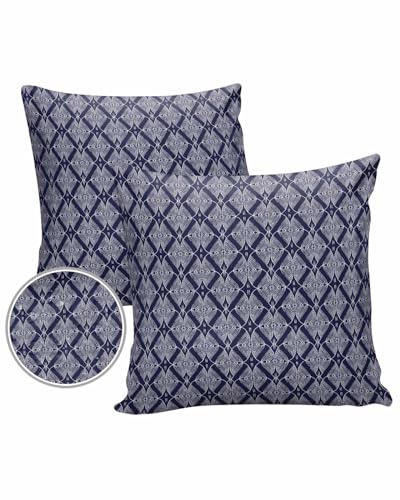 LEOKOTI Blue Abstract Outdoor Pillow Covers 20