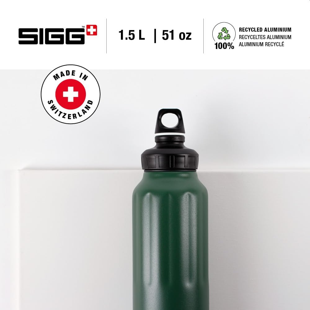 SIGG - Outdoor Water Bottle - WMB Traveller 51 OZ - Swiss Made - Carbonated Drinks - Leakproof, Recycled, Carbon Neutral