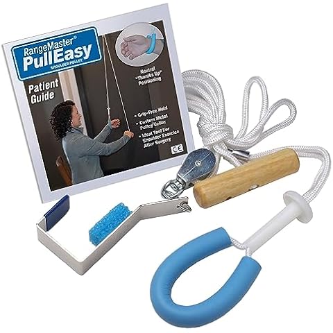 RangeMaster PullEasy Shoulder Pulley with Patient Guide │Physical Therapy Shoulder Pulley │ Aids with Shoulder Surgery Recovery │ Grip-Free Hold │ Metal Bracket (FSA/HSA Approved) Cover