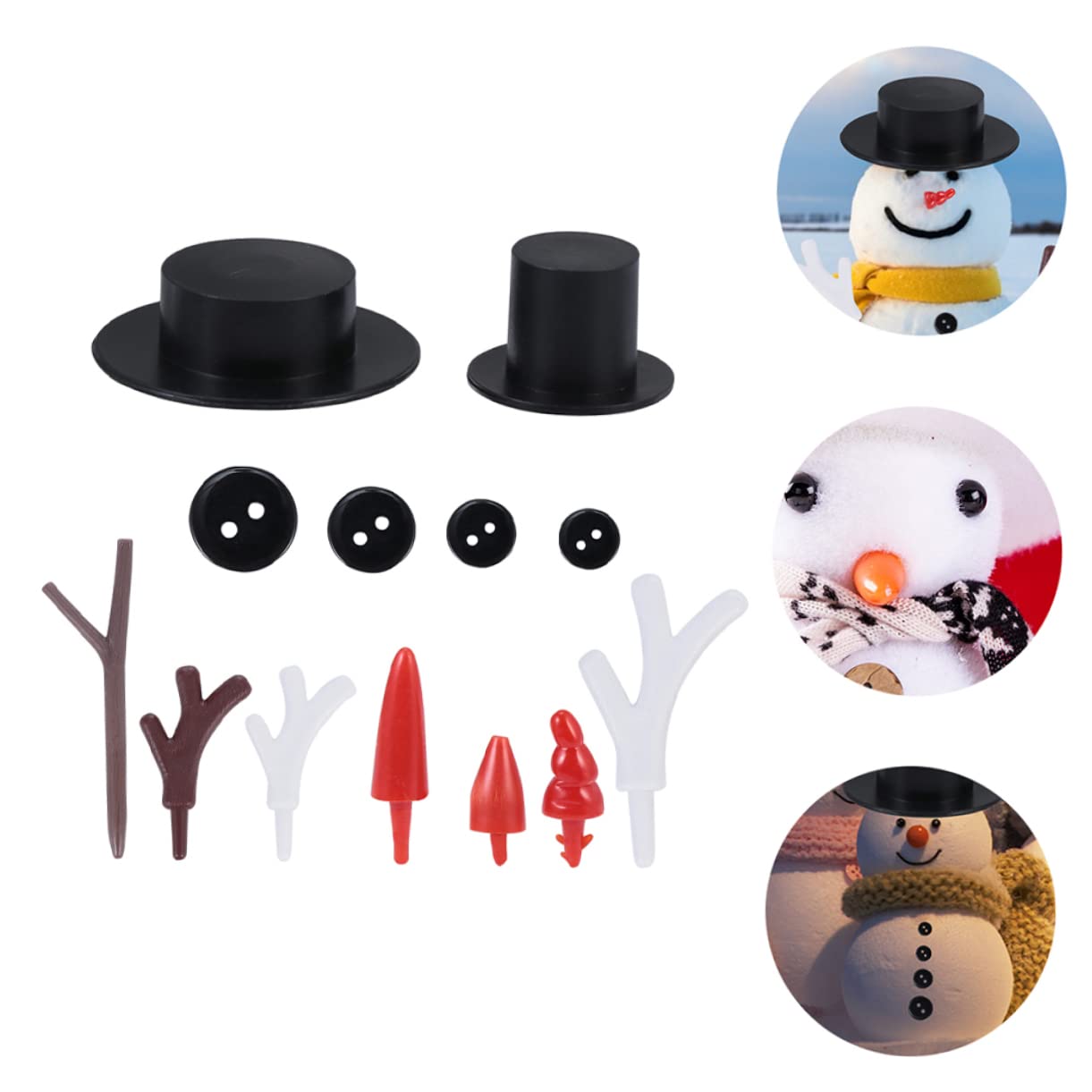 Cabilock 2 Sätze Handgefertigte Accessoires Weihnachtsschneemanngirlande Schneemann-bastelbedarf Winterdeko Weihnachts Party Weihnachtsschneemann Bausatz Selber Machen 302 Stück * 2