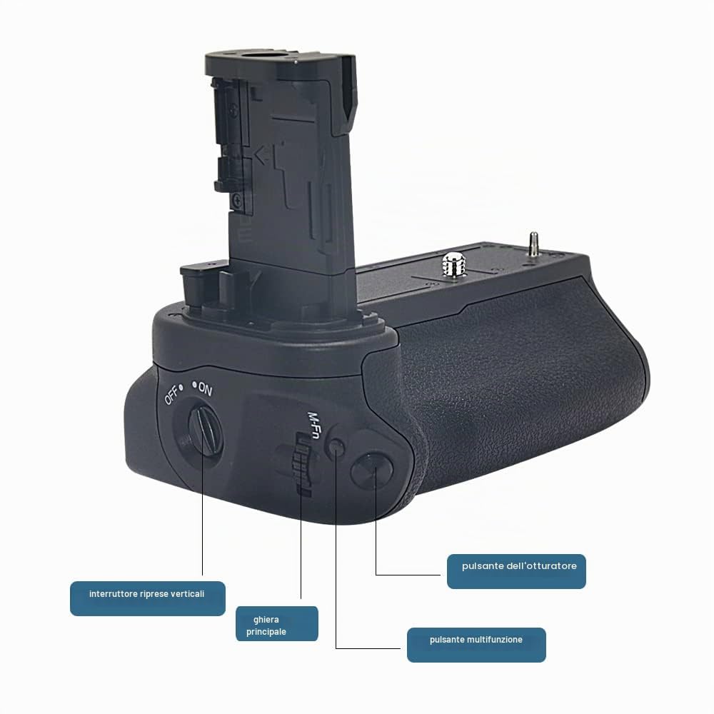 Bg-R10 - Impugnatura verticale con batteria multipla, sostituisce BG-R10, compatibile con fotocamere Canon EOS R5, R5C, R6, R6 Mark II, utilizza batterie LP-E6N / LP-E6NH / LP-EL (batteria non