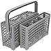 Kenekos - Cesta de cubiertos 2 en 1 universal variable apta para muchos lavavajillas y lavavajillas Bosch, Siemens, Miele, AEG y Neff, 23,0 cm x (8,5 cm + 4,5 cm) x 13,5 cm
