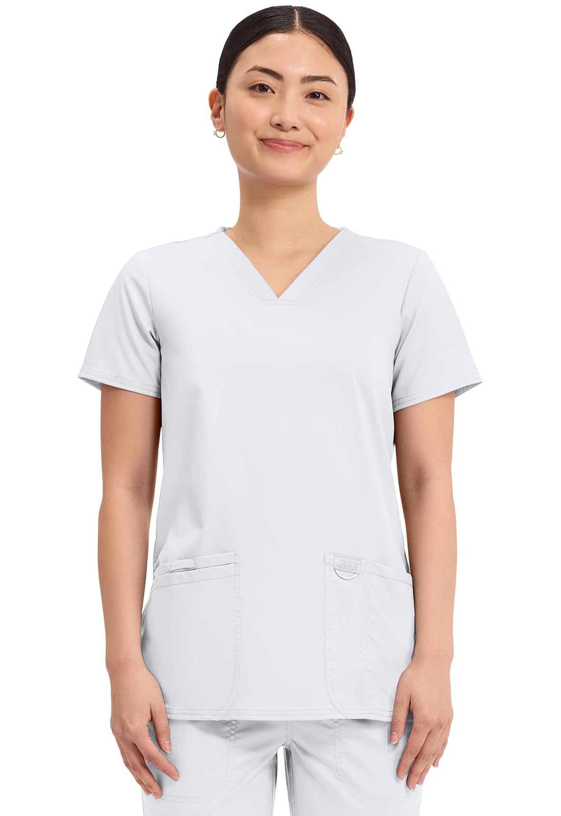 Cherokee Medical Women's Scrub Top V-Neck Modern Classic Fit with 3 Pockets, Ultra Soft and 2-Way Stretch Fabric - WW620