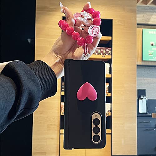 Coque Samsung Galaxy Z Fold 4 romantique à cœur 3D pour le quotidien