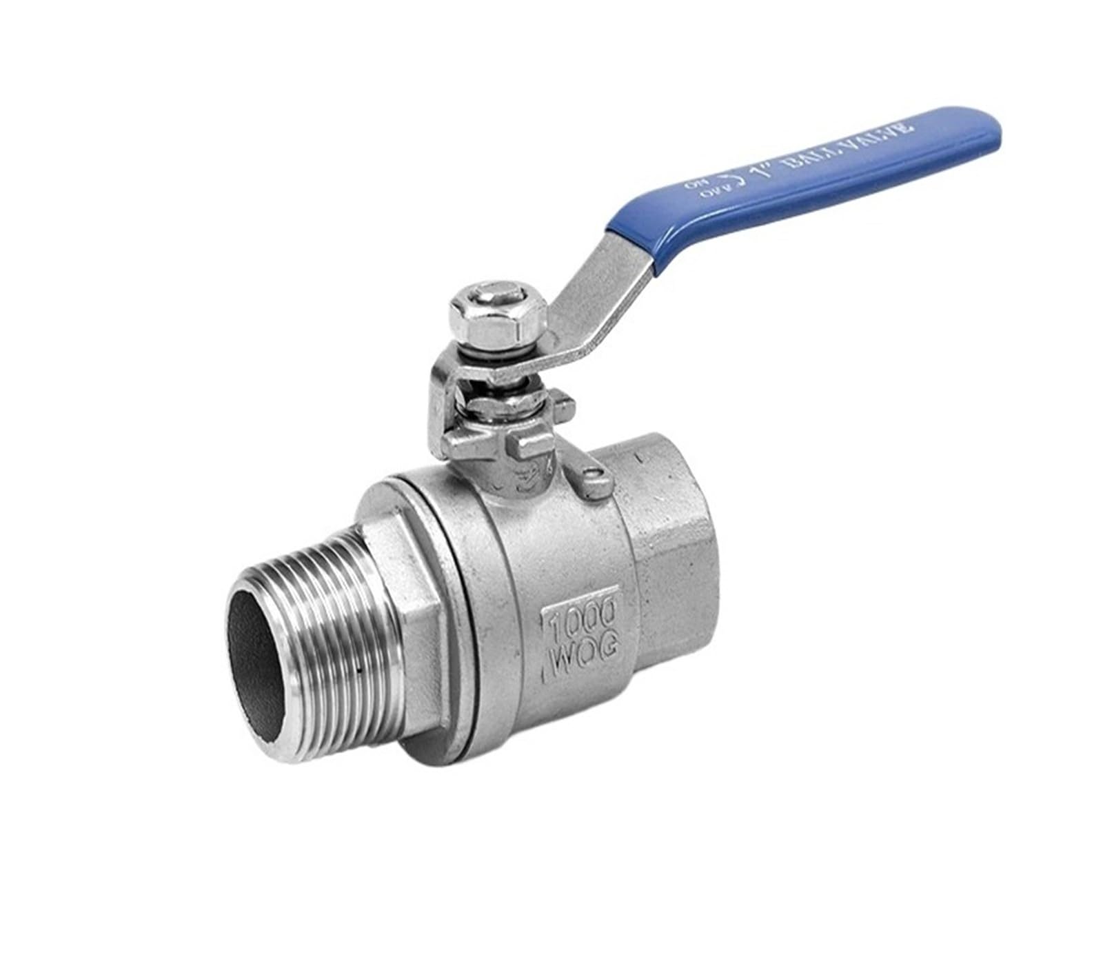 Vanne 3/8 inox 304 premium avec filetage BS mâle femelle
