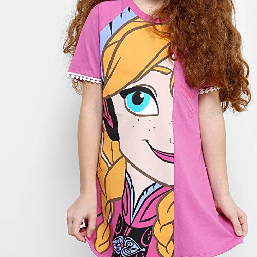 Camisola Infantil Lupo Frozen Anna Feminino - Rosa - 08