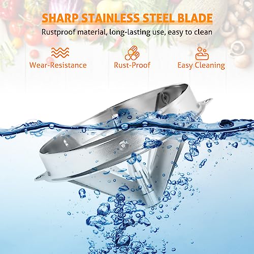 WICHEMI 8 Section Blade for Commercial Easy Wedger Lemon Cutter Blade Stainless Steel Fruit Lime Slicer Vegetable Chopper Dicer 8 Wedger Blade - Thumbnail 4