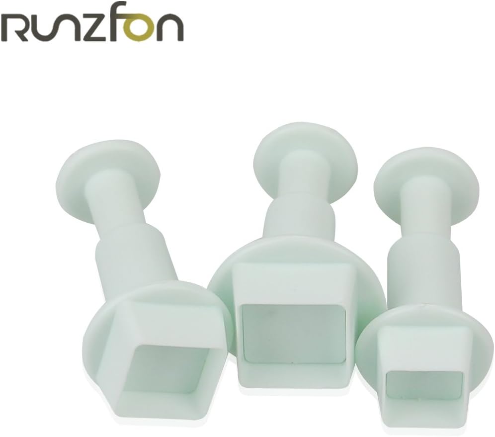 Square Shape Cake Plunger Set Fondant Sugarcraft Decorating Cutters Tools