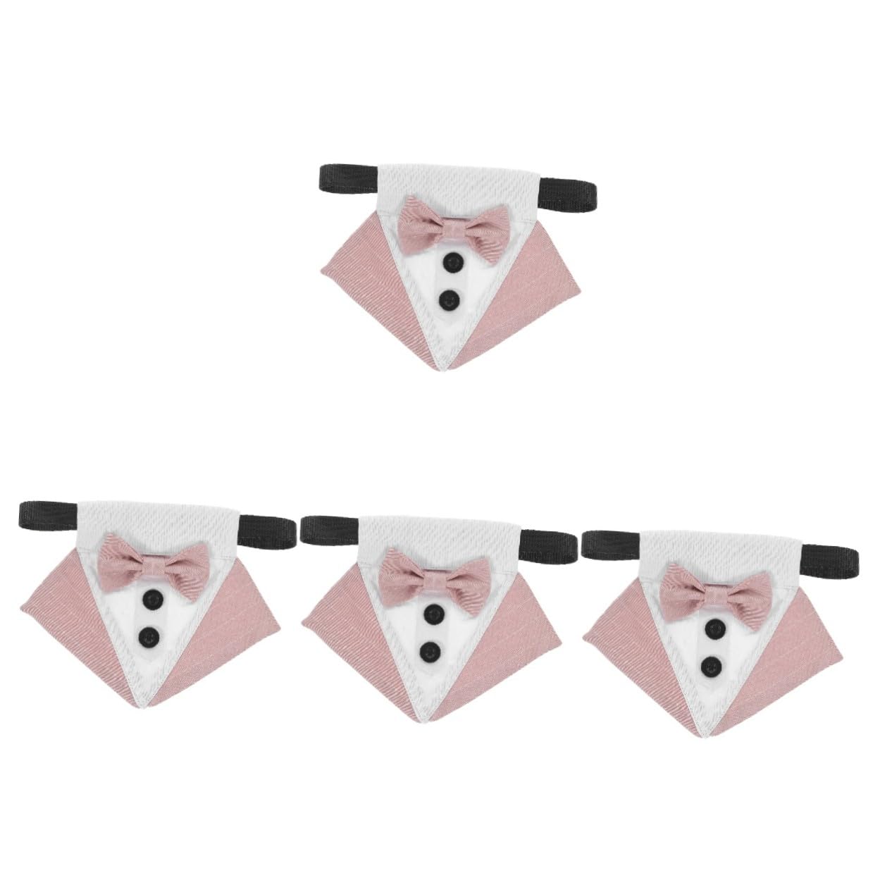 VICASKY 4 Stück Verstellbares Hundebandana mit Schleife Kühlendes Pet Cool Bib aus Polyester Modisches Hundehalstuch für Partys und Festliche Anlässe Komfortabel und Dekorativ S Rosa