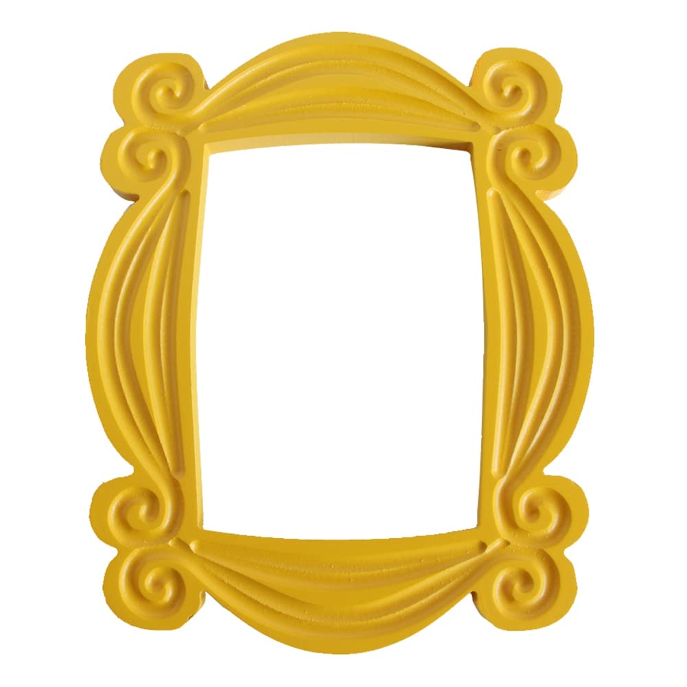 Pzhoais Handmade Monica Door Frame Wood Yellow Photo Frames Collectible Home Decor Collection Cosplay Gift