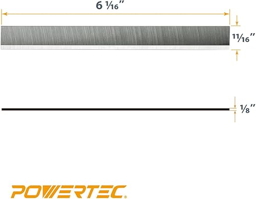 Miniatura 6 de POWERTEC Cuchillas de ensamblador de 6 pulgadas para Delta 37-190 37-195 37-205 37-220 37-275X, JET JJ-6CS Jointer, repuesto para cuchillos Delta