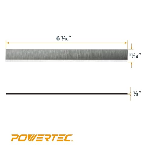 Miniatura 6 de POWERTEC Cuchillos de unión de 14803V de 6 pulgadas para Delta 37-658 37-190 37-195 37-205 37-220 37-275X Jet 708457K JJ-6CS - Juego de 3